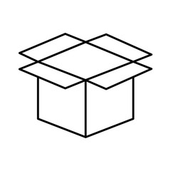 Delivery box line style icon vector design