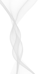 White abstract background. Fluttering white scarf. Waving on wind white fubric. 3D illustration