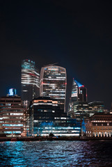 View of the London Skyline at dusk