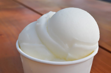 White Italian Ice - Sorbet - Soft Serve