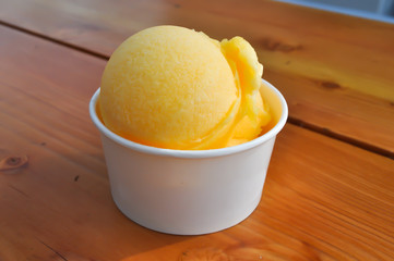 Orange Italian Ice - Sorbet - Soft Serve