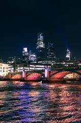 View of the London Skyline at dusk