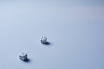Two dice on white background,
