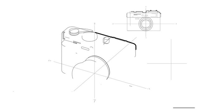 Generic Photographic Camera Blueprint Animated Elements