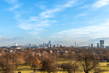 autumn landscape in the city