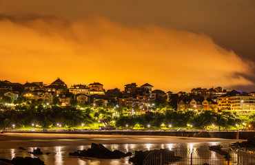 Santander city at night6 Cantabria region, North Spain