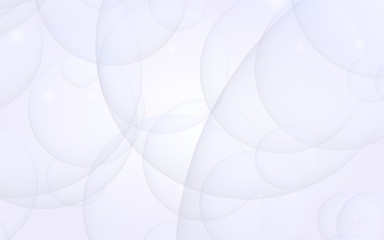 Abstract white background. Backdrop with light transparent bubbles. 3D illustration