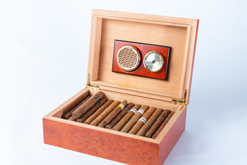 Humidor and Cuban cigars collection