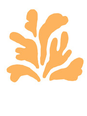 Abstract trendy clip art shape. Element for collage on the white isolated background.
