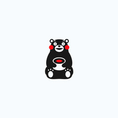 panda sushi logo. panda icon