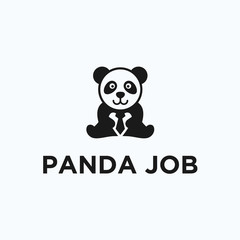 panda job logo. panda icon