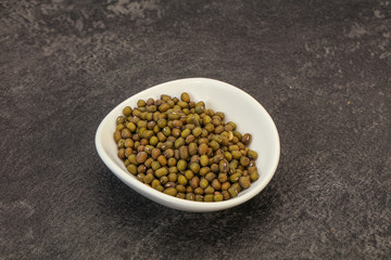 Vegetarian cuisine - dry green lentil