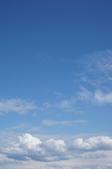 Naklejka na ściany i meble Blue sky with clouds background
