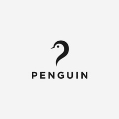 P penguin logo. penguin icon © fan dana