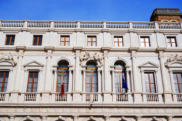 Architecture of the Old City of Bergamo, Italy, Europe
