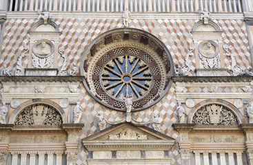 Obraz premium Architectural detail of the Old City of Bergamo, Italy, Europe