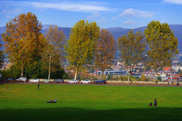 Architectural detail of the Old City of Bergamo, Italy, Europe