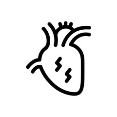 Heart Attack Line Icon