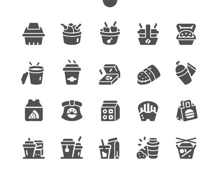 Takeaway Well-crafted Pixel Perfect Vector Solid Icons 30 2x Grid for Web Graphics and Apps. Simple Minimal Pictogram