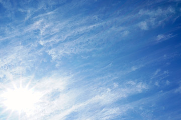 Blue sky with clouds background