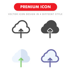 upload icon pack isolated on white background. for your web site design, logo, app, UI. Vector graphics illustration and editable stroke. EPS 10.