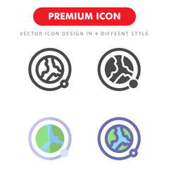 orbit moon icon pack isolated on white background. for your web site design, logo, app, UI. Vector graphics illustration and editable stroke. EPS 10.