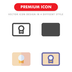 certificate icon pack isolated on white background. for your web site design, logo, app, UI. Vector graphics illustration and editable stroke. EPS 10.