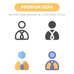 business man icon pack isolated on white background. for your web site design, logo, app, UI. Vector graphics illustration and editable stroke. EPS 10