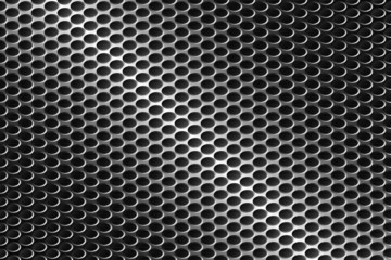 Abstract Black and White Geometric Pattern with Circles. Honeycomb Leaky Texture. Vector. 3D Illustration