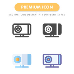 projector icon pack isolated on white background. for your web site design, logo, app, UI. Vector graphics illustration and editable stroke. EPS 10.