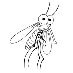 mosquito cute vector illustration/ funny insect