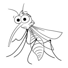 mosquito cute vector illustration/ funny insect
