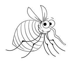 mosquito cute vector illustration/ funny insect