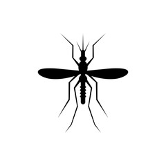 icon of mosquito, vector illustration isolated on white background.
