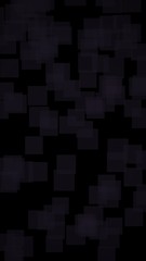 Black abstract background. Backdrop with grey squares. Vertical orientation. 3D illustration