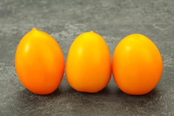 Yellow ripe tasty tomatoes vegetables