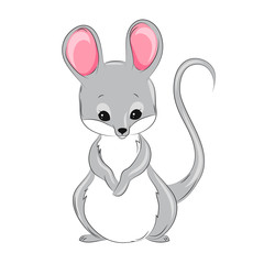 Cute little mouse vector illustration