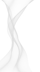 White abstract background. Fluttering white scarf. Waving on wind white fubric. 3D illustration