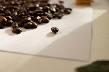 Breakfast coffee cookies morning still life background coffee grain 