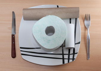 Toilet paper and cardboard food