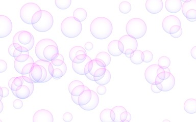 Fototapeta na wymiar Pink colored background with purple bubbles. Wallpaper, texture purple balloons. 3D illustration