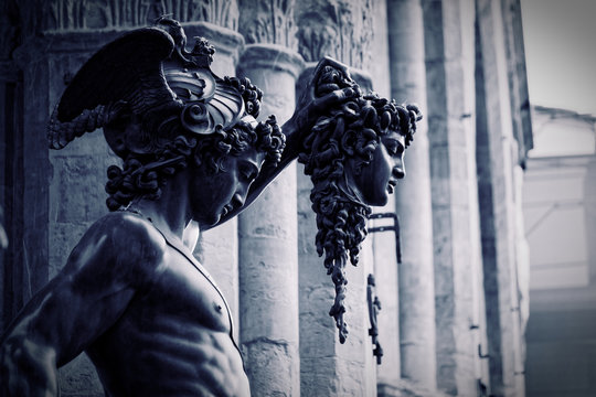 Perseus and Medusa statue in Firenze, Italia