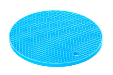 Silicone table coasters on a white background isolation