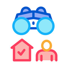 home surveillance icon vector. home surveillance sign. color symbol illustration