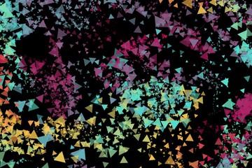 Abstract Colorful Art Effects on a Black Background