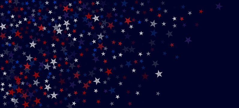 National American Stars Vector Background. USA President's Independence 4th of July Labor Memorial Veteran's 11th of November Day 