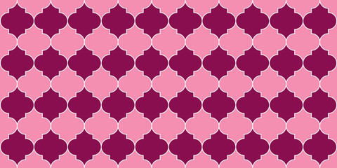 Traditional Ramadan Mosque Golden Tile. Seamless Moroccan Mosaic Design. 