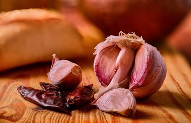 some garlic and chilli