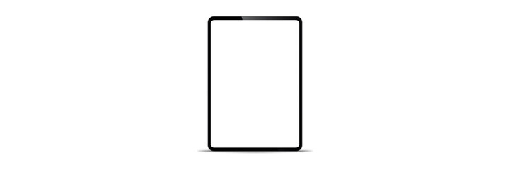 Realistic tablet op on a white background
