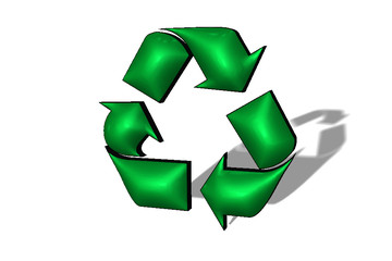 Obraz premium raccolta differenziata riciclare tridimensionale 